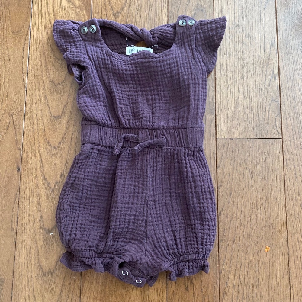 Little James Eggplant Romper (9-12 Months)